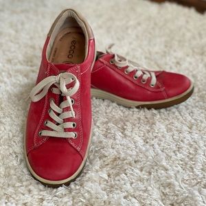 Ecco red leather shoes